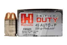 Hornady Critical Duty Pistol .45 ACP FlexLock 990FPS 20RD