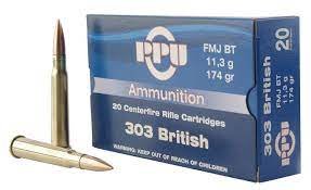 PPU 303 BRITISH FMJ BT 174GR 20RDS BULK